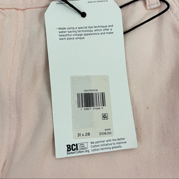 NWT Levis Loose Cargo Pant Size 31 Spring Pastel Cotton Cargo Pants - Picture 9 of 15